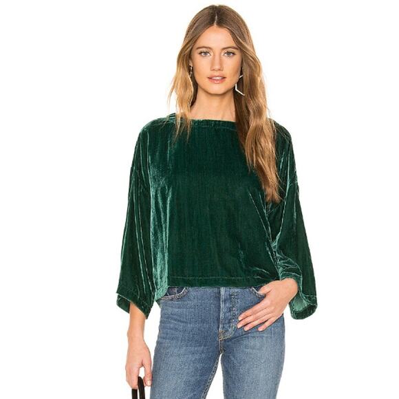 Cupcakes & Cashmere Anthropologie Christel Romantic Velvet Top - Picture 1 of 7